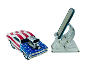 Mad4Metal Mobile Phone Stand for Desk CNC Custom Hot Rod Flames Design - USA