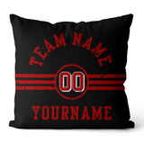 Custom Football Throw Pillow for Men Women Boy Gift Printed Your Personalized Name Number Red & White