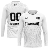 long sleeve basketball soccer football shooting shirt for adults and kids white