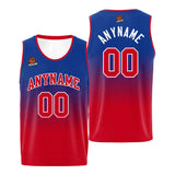 Custom Basketball Jersey Personalized Stitched Team Name Number Logo Red&Royal