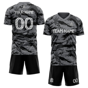 custom soccer set jersey kids adults personalized soccer black