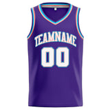 Custom Stitched Basketball Jersey for Men, Women And Kids Purple-White