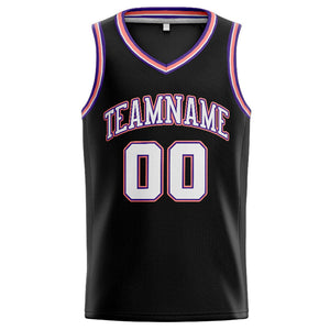 Custom Stitched Basketball Jersey for Men, Women And Kids Black-White