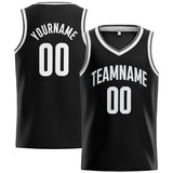 Custom Stitched Basketball Jersey for Men, Women And Kids Black-White