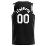 Custom Stitched Basketball Jersey for Men, Women And Kids Black-White-Gray