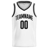 Custom Stitched Basketball Jersey for Men, Women And Kids White-Black