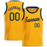 Custom Stitched Basketball Jersey for Men, Women And Kids Yellow-Navy-Green