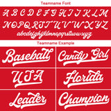 Custom Baseball Jersey Stitched Design Personalized Hip Hop Baseball Shirts Red-White