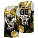 Custom basketball jersey for men and women. Stitched and printed name, number and logo Gold