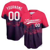 Custom Full Print Design Tropical City Sunset Beach Baseball Jersey