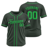 Custom Baseball Jersey Stitched Design Personalized Hip Hop Baseball Shirts Dark Gray-Green