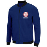 Custom Long Sleeve Windbreaker Jackets Uniform Printed Your Logo Name Number Royal-White-Red