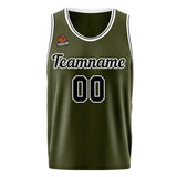 Custom Basketball Jersey Army Green-Black