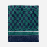 Custom Ultra-Soft Micro Fleece Blanket Green-Navy