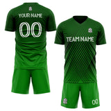 custom soccer set jersey kids adults personalized soccer green