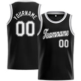 Custom Stitched Basketball Jersey for Men, Women And Kids Black-White-Gray