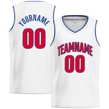 Custom Stitched Basketball Jersey for Men, Women And Kids White-Red-Royal