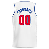 Custom Stitched Basketball Jersey for Men, Women And Kids White-Red-Royal