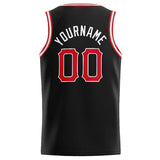 Custom Stitched Basketball Jersey for Men, Women And Kids Black-Red-White