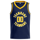 Custom Stitched Basketball Jersey for Men, Women And Kids Navy-Yellow-White