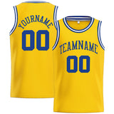 Custom Stitched Basketball Jersey for Men, Women And Kids Yellow-Royal