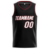 Custom Stitched Basketball Jersey for Men, Women And Kids Black-White-Red