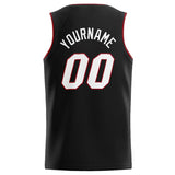 Custom Stitched Basketball Jersey for Men, Women And Kids Black-White-Red