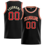 Custom Stitched Basketball Jersey for Men, Women And Kids Black-Red-Cream