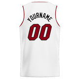 Custom Stitched Basketball Jersey for Men, Women And Kids White-Red-Black