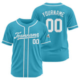 Custom Baseball Jersey Stitched Design Personalized Hip Hop Baseball Shirts Light Blue-White