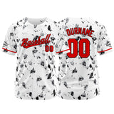 Custom Full Print Design Baseball Jersey white