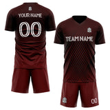 custom soccer set jersey kids adults personalized soccer red