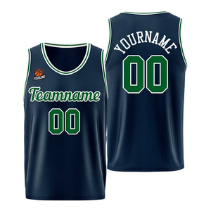 Custom Basketball Jersey Navy-Green