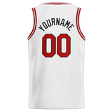 Custom Stitched Basketball Jersey for Men, Women And Kids White-Red-Black