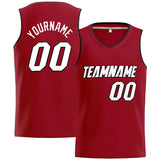 Custom Stitched Basketball Jersey for Men, Women And Kids Red-White-Black