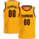 Custom Stitched Basketball Jersey for Men, Women And Kids Yellow-Black-Red