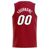 Custom Stitched Basketball Jersey for Men, Women And Kids Red-White-Black