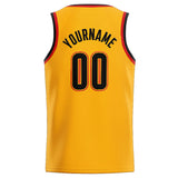 Custom Stitched Basketball Jersey for Men, Women And Kids Yellow-Black-Red