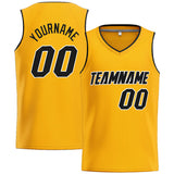 Custom Stitched Basketball Jersey for Men, Women And Kids Yellow-Black-White