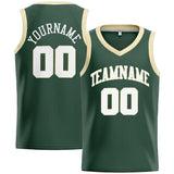 Custom Stitched Basketball Jersey for Men, Women And Kids Green-Cream-White