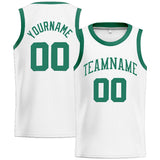 Custom Stitched Basketball Jersey for Men, Women And Kids White-Kelly Green