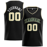 Custom Stitched Basketball Jersey for Men, Women And Kids Black-Cream-Green