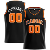 Custom Stitched Basketball Jersey for Men, Women And Kids Black-Orange-White