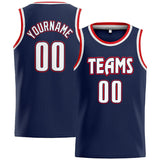 Custom Stitched Basketball Jersey for Men, Women And Kids Navy-White-Red