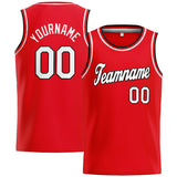 Custom Stitched Basketball Jersey for Men, Women And Kids Red-White-Black