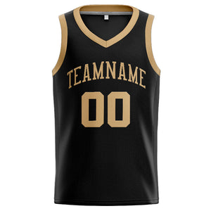 Custom Stitched Basketball Jersey for Men, Women And Kids Black-Glod