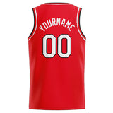 Custom Stitched Basketball Jersey for Men, Women And Kids Red-White-Black