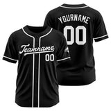 Custom Baseball Jersey Black-White Mesh