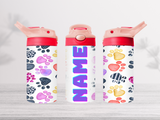 12oz Kids Flip Top Drink Bottle - Paws