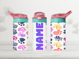 12oz Kids Flip Top Drink Bottle - Paws